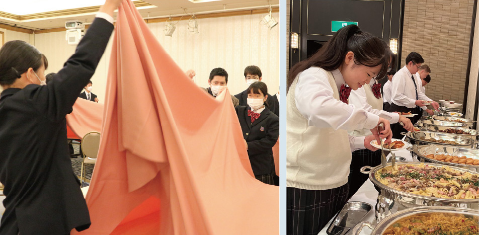 サービス研修、ビュッフェ研修写真