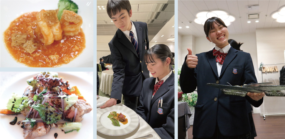 施設見学、日本料理研修写真