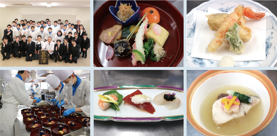 施設見学、日本料理研修写真